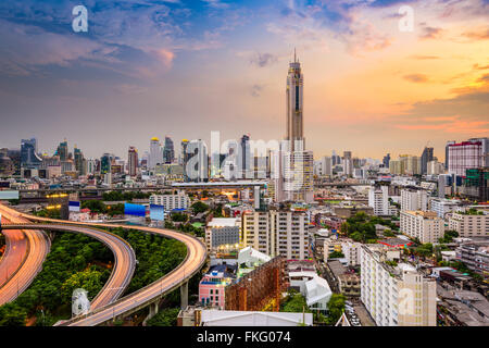 Bangkok, Thailandia downtown cityscape. Foto Stock