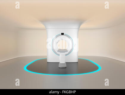 MRI camera con soffitto senza giunture design, fanno di rilassarsi umore per ridurre il paziente lo stress. Design originale. Foto Stock