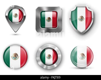 Bandiera del paese Bages Illustrazione Vettoriale