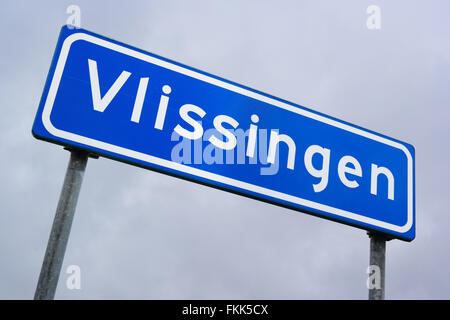 Posizionare il nome segno: Vlissingen Foto Stock