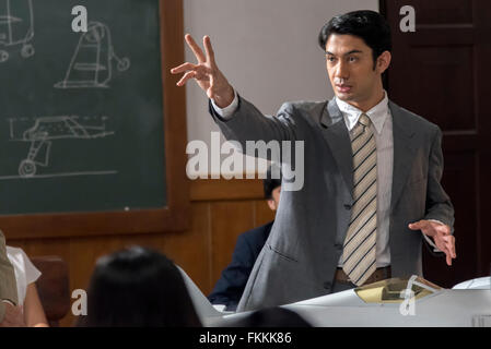 Jogjakarta, Indonesia. 8 Marzo, 2016. L'attore Reza Rahadian durante le riprese del nuovo film sul presidente indonesiano Bacharuddin Jusuf Habibie dell 8 marzo 2016 in Jogjakarta. Credito: Maroš Markovic/Alamy Live News Foto Stock