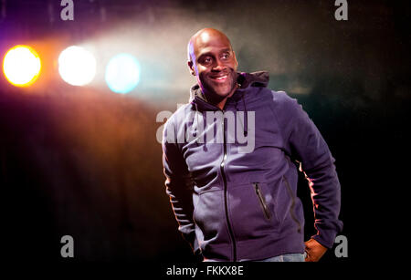 De La Soul eseguire a Brisfest, Ashton Court station wagon, Bristol. Il 23 settembre 2012. Foto Stock