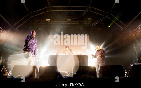 Trugoy The dove (David Jolicoeur) suona con De la Soul al Brisfest, Ashton Court Estate, Bristol. 23 settembre 2012. Foto Stock