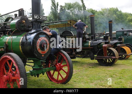 1910 Wallis & Steevens trattore a vapore al vapore Wiston rally Foto Stock