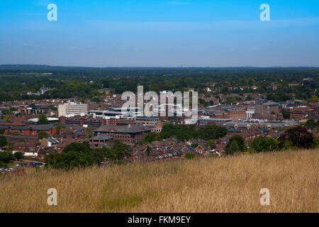 Panoramica della città di Guildford, Surrey. Foto Stock