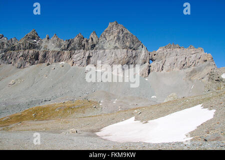 Glarona spinta, Tschingelhörner, Glarona Alpi, Svizzera Foto Stock