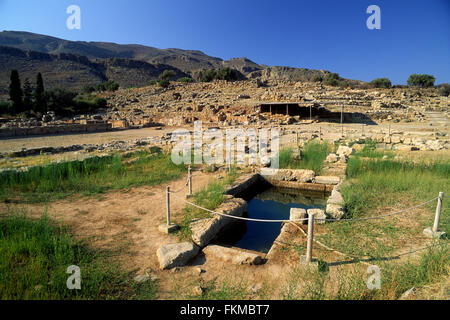 Grecia, Creta, Zakros, antico palazzo minoico Foto Stock