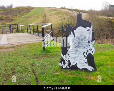 Scultura di metallo da Luke Perry al Netherton Hill, Dudley, West Midlands, England, Regno Unito Foto Stock