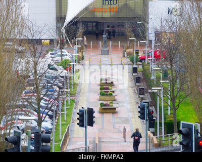 Ingresso alla Merry Hill Shopping Centre, Brierley Hill, Dudley, West Midlands, England, Regno Unito Foto Stock