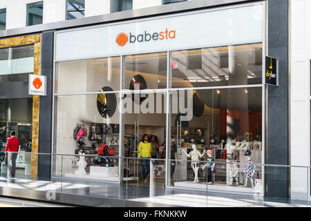 Babesta Store, luogo di Brookfield nel Battery Park City, NYC, STATI UNITI D'AMERICA Foto Stock