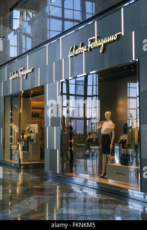 Salvatore Ferragamo Store, luogo di Brookfield nel Battery Park City, NYC, STATI UNITI D'AMERICA Foto Stock