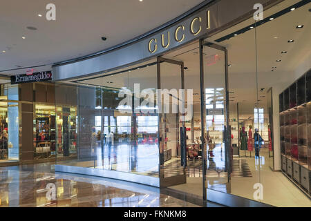 Negozio di Gucci, luogo di Brookfield nel Battery Park City, NYC, STATI UNITI D'AMERICA Foto Stock