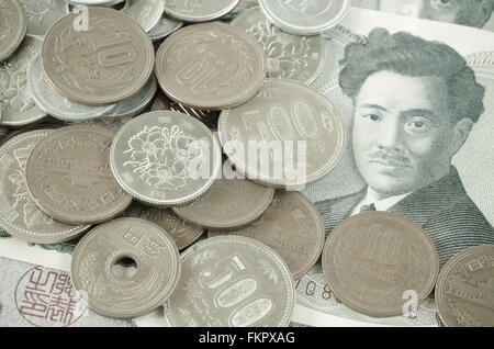 Yen giapponese note. Valuta del Giappone Foto Stock