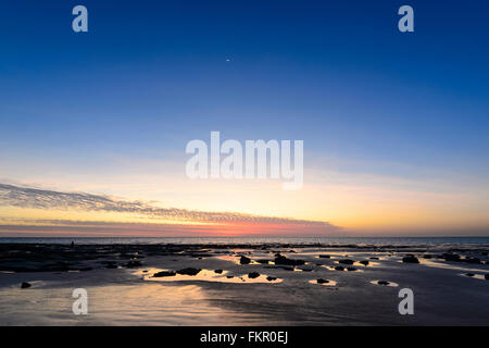 Tramonto, Cable Beach, Broome, regione di Kimberley, Western Australia, WA, Australia Foto Stock