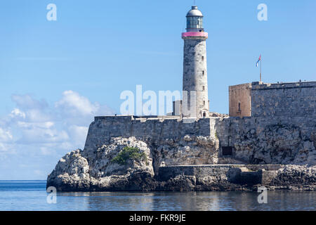 Morro Castle Lighthouse Havana Cuba Foto Stock