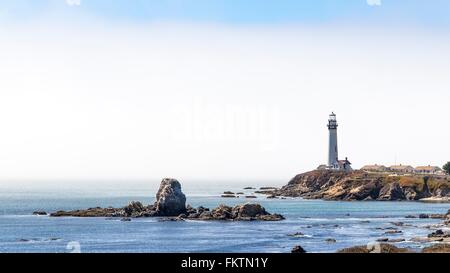 Faro sulla costa, Los Angeles, California, Stati Uniti d'America Foto Stock