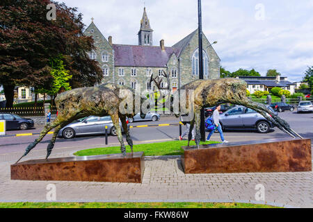 Lotta al Cervo statua Killarney County Kerry Irlanda Foto Stock