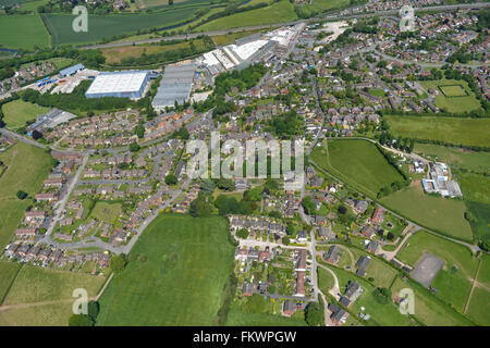 Una veduta aerea del villaggio di Staffordshire di Handsacre Foto Stock