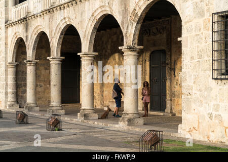 Alcazar de Colon o Alcazar di Colombo, Ciudad Colonial, capitale Santo Domingo, Repubblica Dominicana, Caraibi, America, Foto Stock