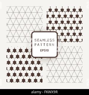 Un set di quattro sequenze di vettore di triangoli Illustrazione Vettoriale