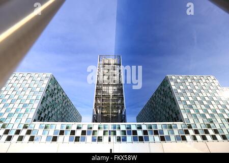 Nuovo edificio ICC all'Aia, Paesi Bassi. La Corte Penale Internazionale Foto Stock