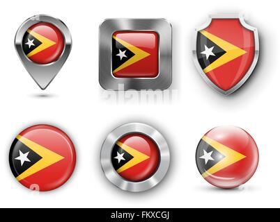 Bandiera del paese Bages Illustrazione Vettoriale