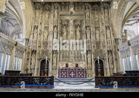 Altare in Winchester Cathedral Foto Stock