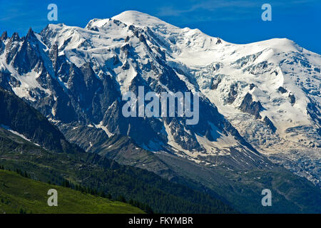 Massiccio del Monte Bianco, Chamonix, Savoia, Francia Foto Stock