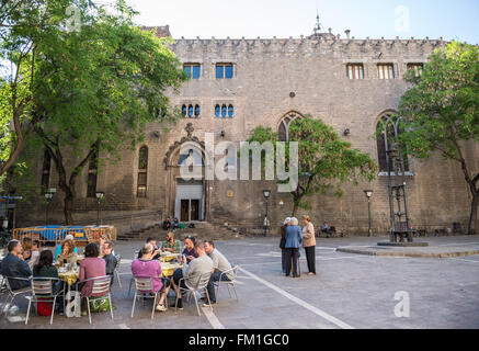 Sant Pere de les Puelles monastero benedettino di Sant Pere, Santa Caterina ho la Ribera, Ciutat Vella distretto, Barcellona, Spagna Foto Stock