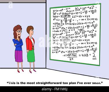 Cartoon contabili circa le tasse. Foto Stock