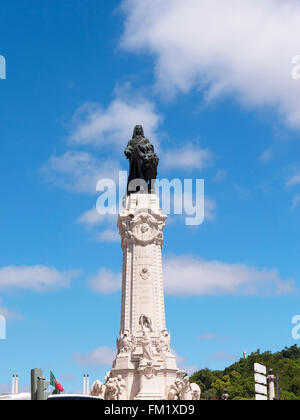 Memoriale al primo marchese di Pombal che era un edificio del xviii secolo statista portoghese. Egli è stato il segretario di Stato Foto Stock