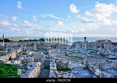 Il Kourion (aka Curias o curio) sito archeologico nei pressi di Limassol a Cipro Foto Stock