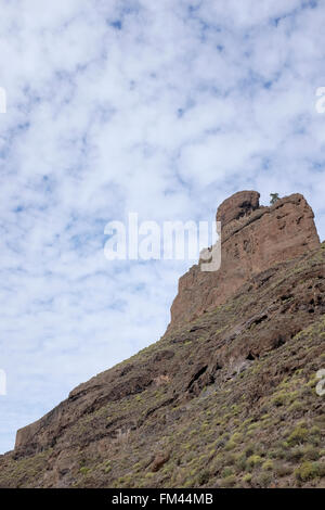 Roque Bentayga, Gran Canaria Isole Canarie Spagna Foto Stock