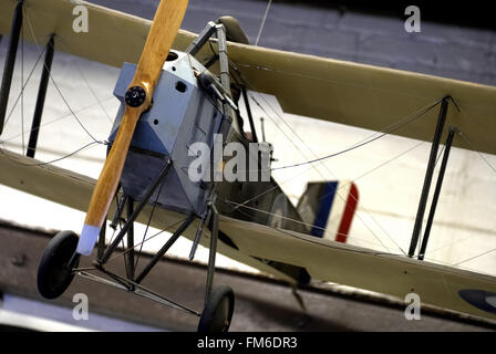 Modello di un biplano Armstrong-Whitworth, Armstrong e artefatti Aviation Museum, il castello di Bamburgh Foto Stock