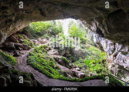 Francia, Ariège, Tarascon sur Ariège, grotta Lombrives Foto Stock