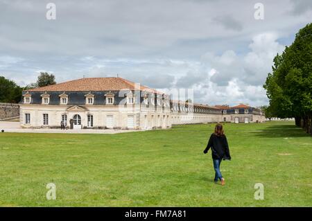 Francia, Charente Maritime, Rochefort, area arsenale, Royal fune progettato in fabbrica da Colbert nel 1666, lunga 370m Foto Stock