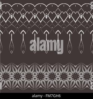 Set di vettore modellato in filigrana spazzole Illustrazione Vettoriale