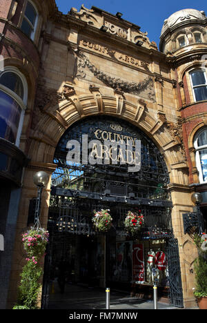 La Contea di Arcade, Victoria Quarter, Leeds, West Yorkshire Foto Stock