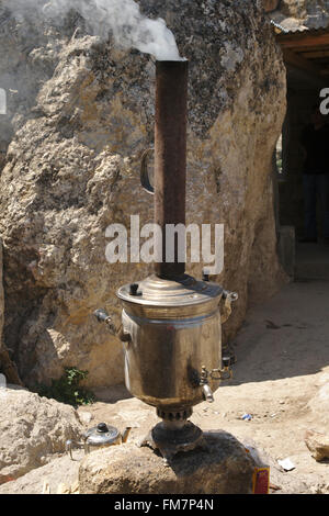 Samovar su cinque dita Mountain (Besbarmaq Dag) in Azerbaigian Foto Stock