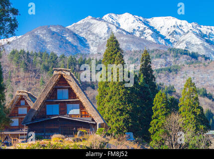 Il villaggio giapponese in autunno- Shirakawago Foto Stock