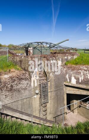 Danimarca, Langeland, Bagenkop, Langelandsfort Cold War Museum, guerra fredda artefatti a ex base NATO, anti-bunker di aeromobili Foto Stock