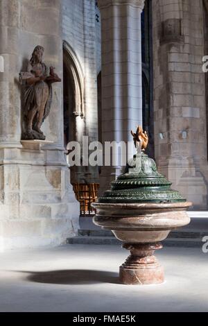 Francia, Somme, Abbeville, la Collegiata di San Vulfran xv secolo in stile gotico Foto Stock