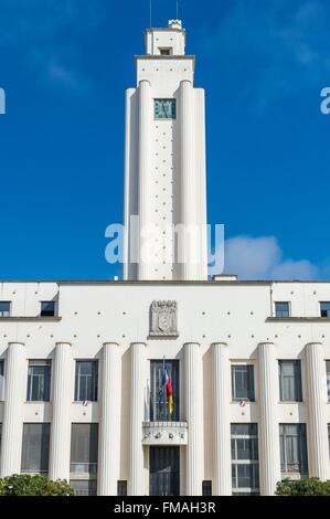 Francia, Rhone, Villeurbanne, complesso architettonico del grattacielo costruito dal 1927 al 1934, Lazare Goujon square, il Municipio Foto Stock