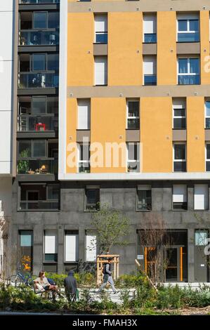 Francia, Rhone, Villeurbanne, Emile Zola street Foto Stock