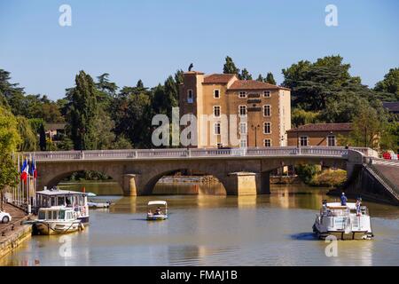 Francia, Gers, preservativo, il fiume Baïse Foto Stock