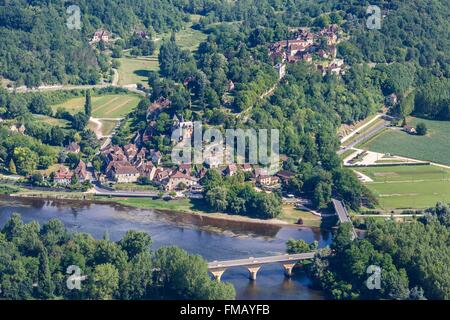 Francia, Dordogne, Limeuil, etichettati Les Plus Beaux Villages de France (i più bei villaggi di Francia), il villaggio sul Foto Stock