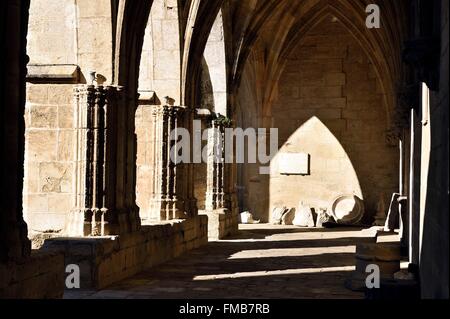 Francia, Herault, Beziers, la Cattedrale di Saint Nazaire, il chiostro Foto Stock