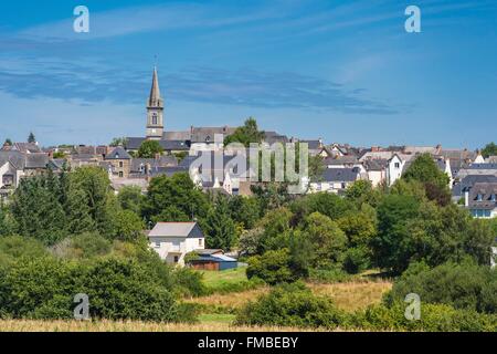 Francia, Cotes d'Armor, Merdrignac, la chiesa della Madeleine costruito tra1832 e 1834 Foto Stock