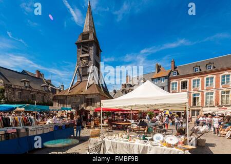 Francia, Calvados, Pays d'Auge, Honfleur, Sainte Catherine Chiesa Foto Stock