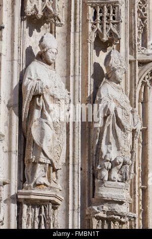 Francia, Somme, Abbeville, la Collegiata di San Vulfran xv secolo in stile gotico Foto Stock